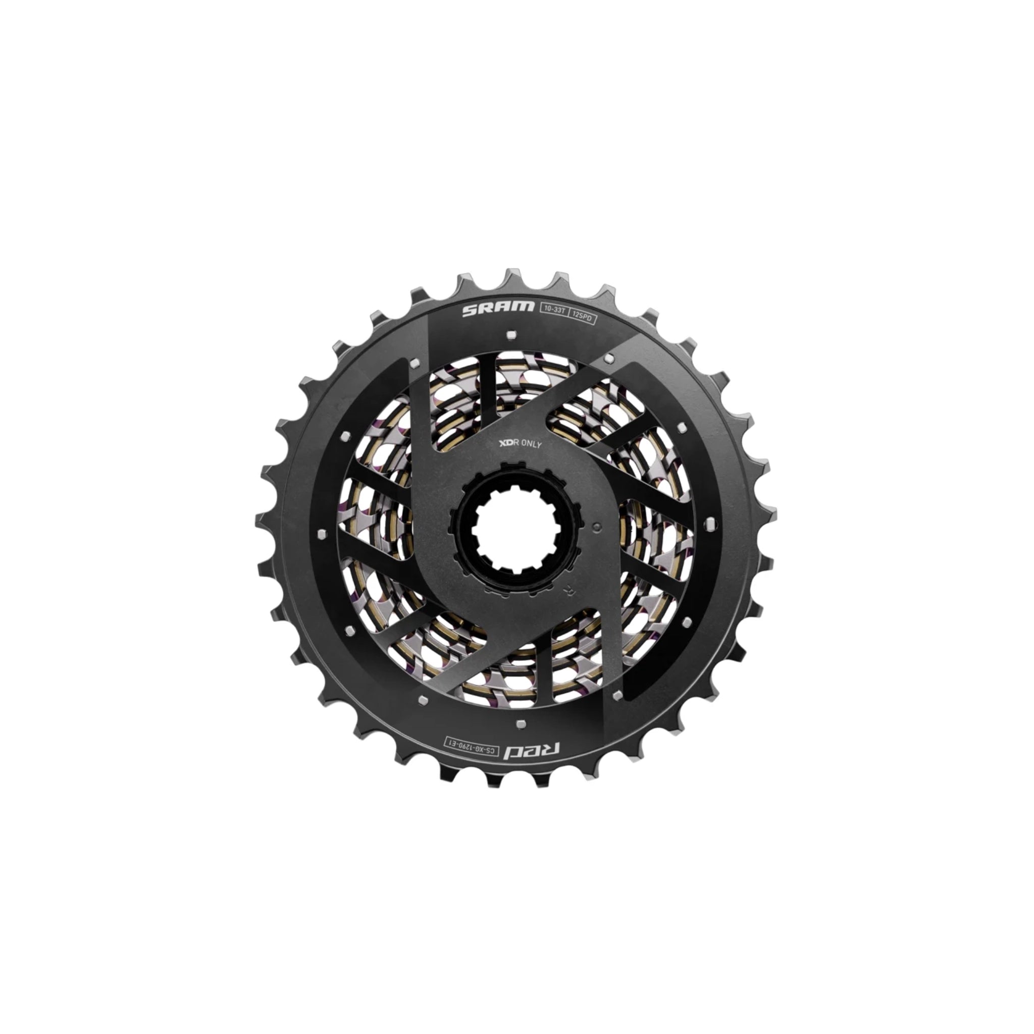 SRAM RED XG‑1290 E1 Rainbow Cassette – 12 Speed