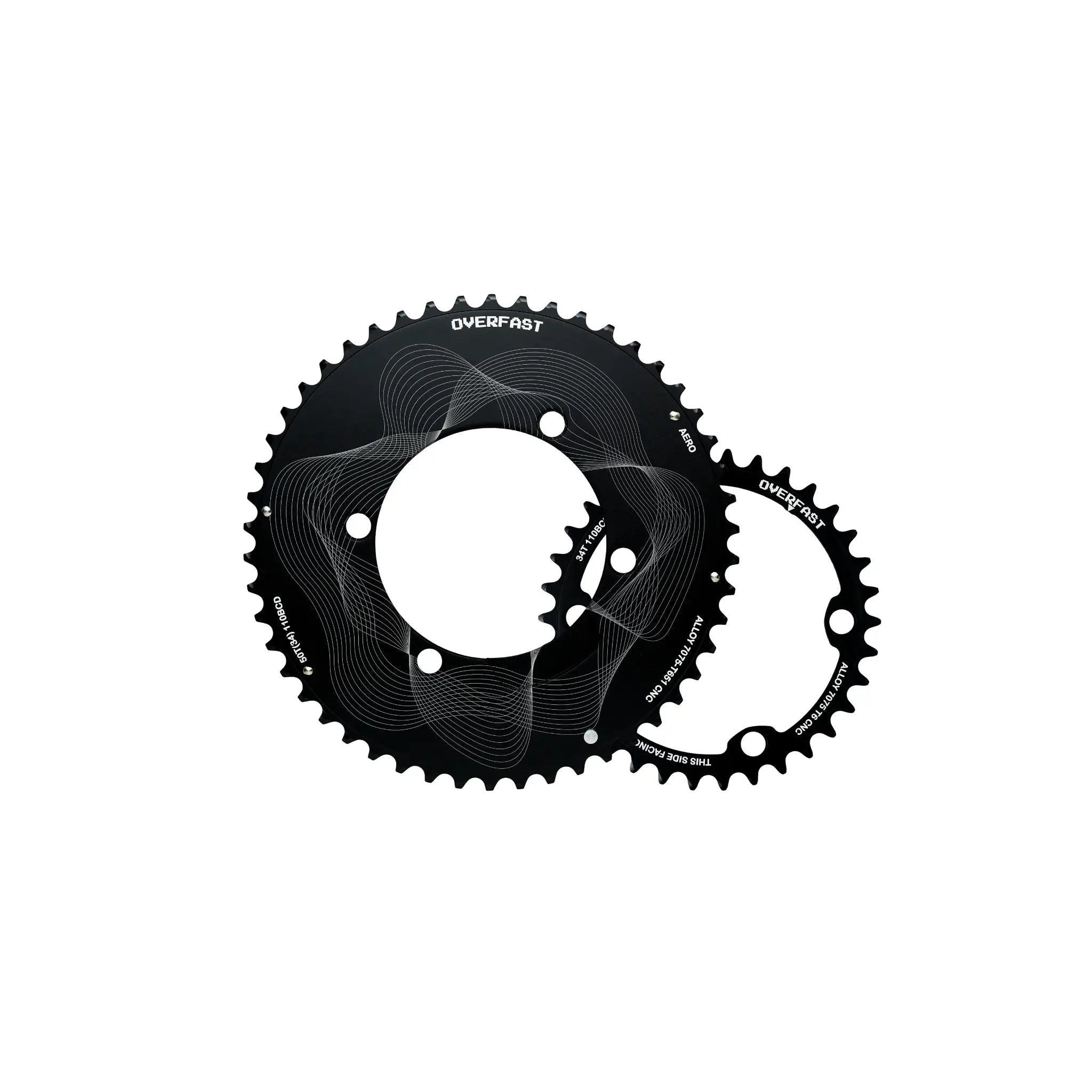 Overfast Aero Alloy Chainring 110BCD 4-Arm