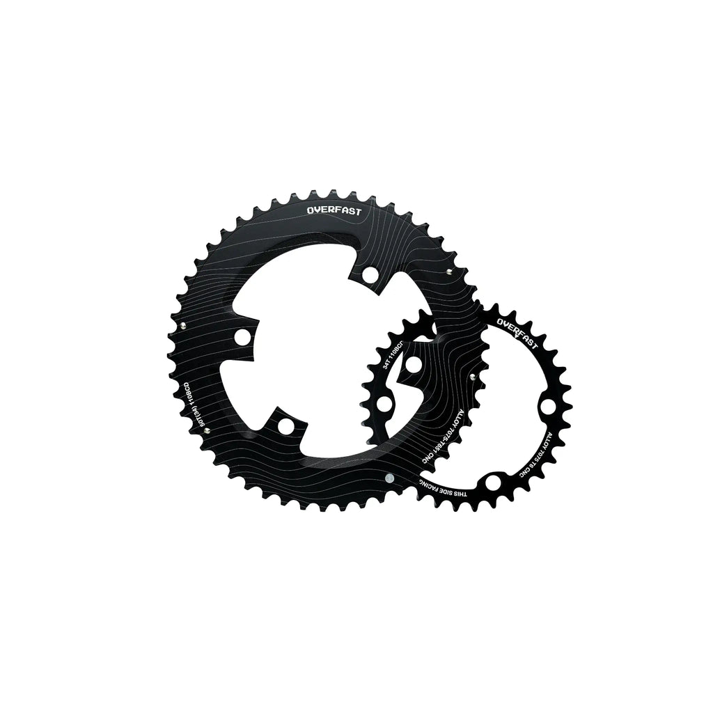 Overfast Lightweight Alloy Chainring 110BCD 4-Arm