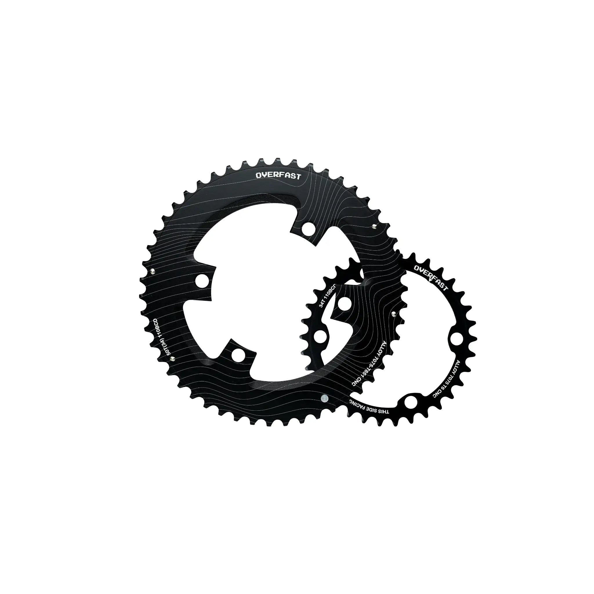 Overfast Lightweight Alloy Chainring 110BCD 4-Arm