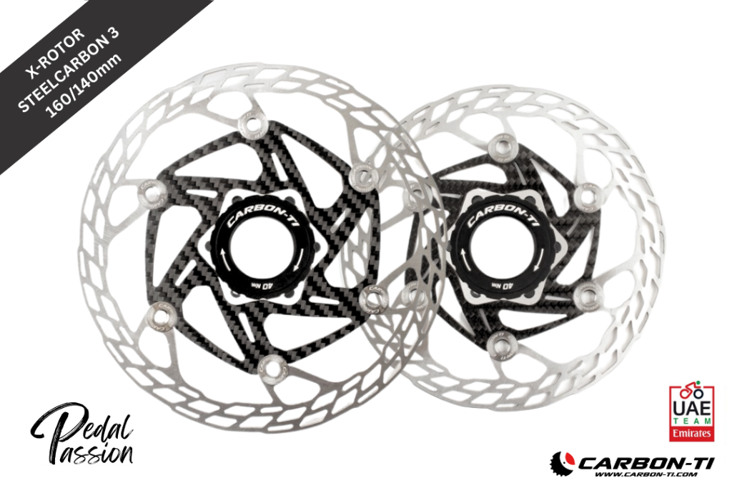 Carbon‑Ti X‑Rotor SteelCarbon 3 Centre Lock Disc Rotor Set – 160/140mm - Pedal Passion