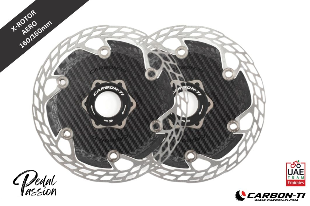 Carbon‑Ti X‑Rotor Aero Centre Lock Disc Rotor – 160/160mm - Pedal Passion