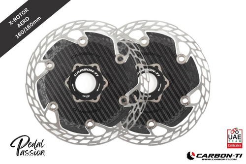 Carbon‑Ti X‑Rotor Aero Centre Lock Disc Rotor – 160/160mm - Pedal Passion