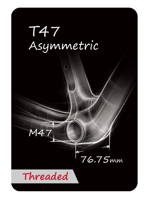 TOKEN BB47A29 T47 Asymmetric Threaded Bottom Bracket for SRAM DUB - Pedal Passion
