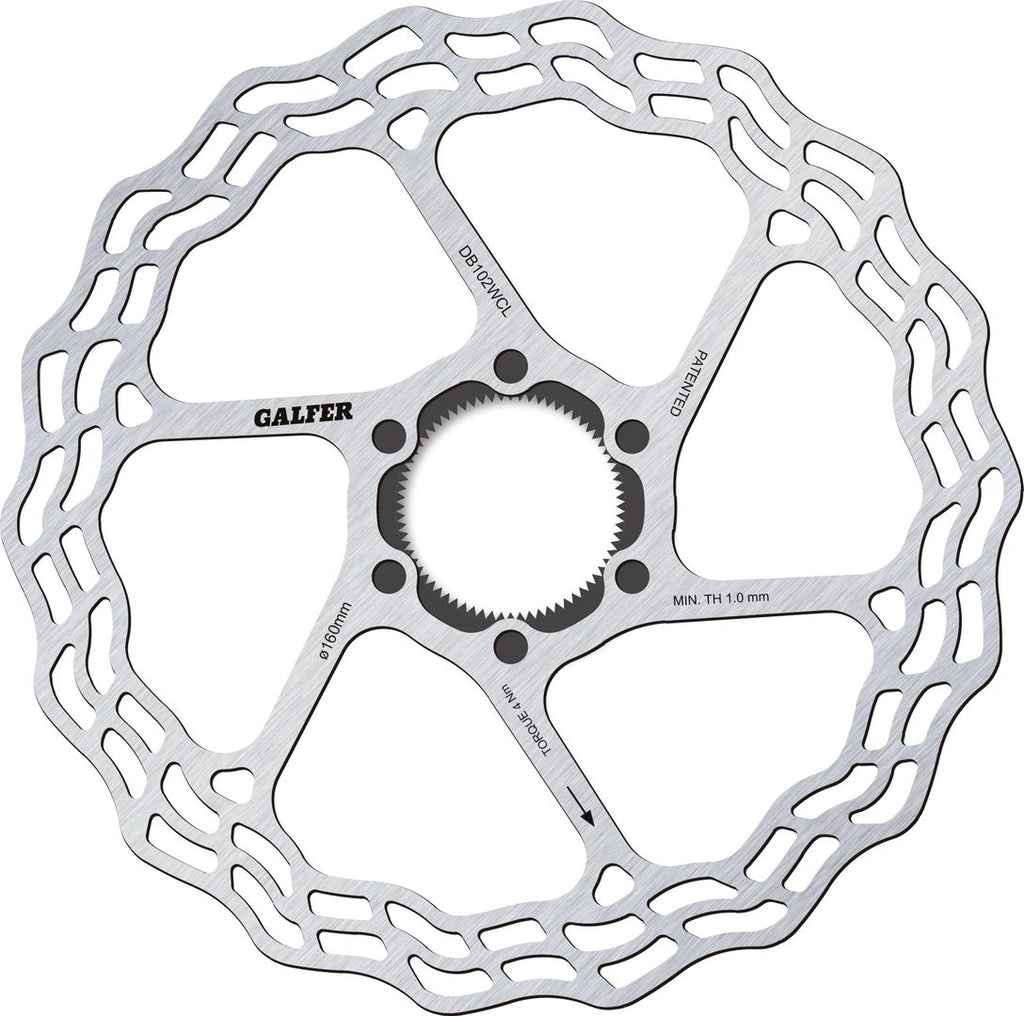 Galfer Fixed Disc Wave Centre‑Lock Brake Rotor 140/160 Options - Pedal Passion