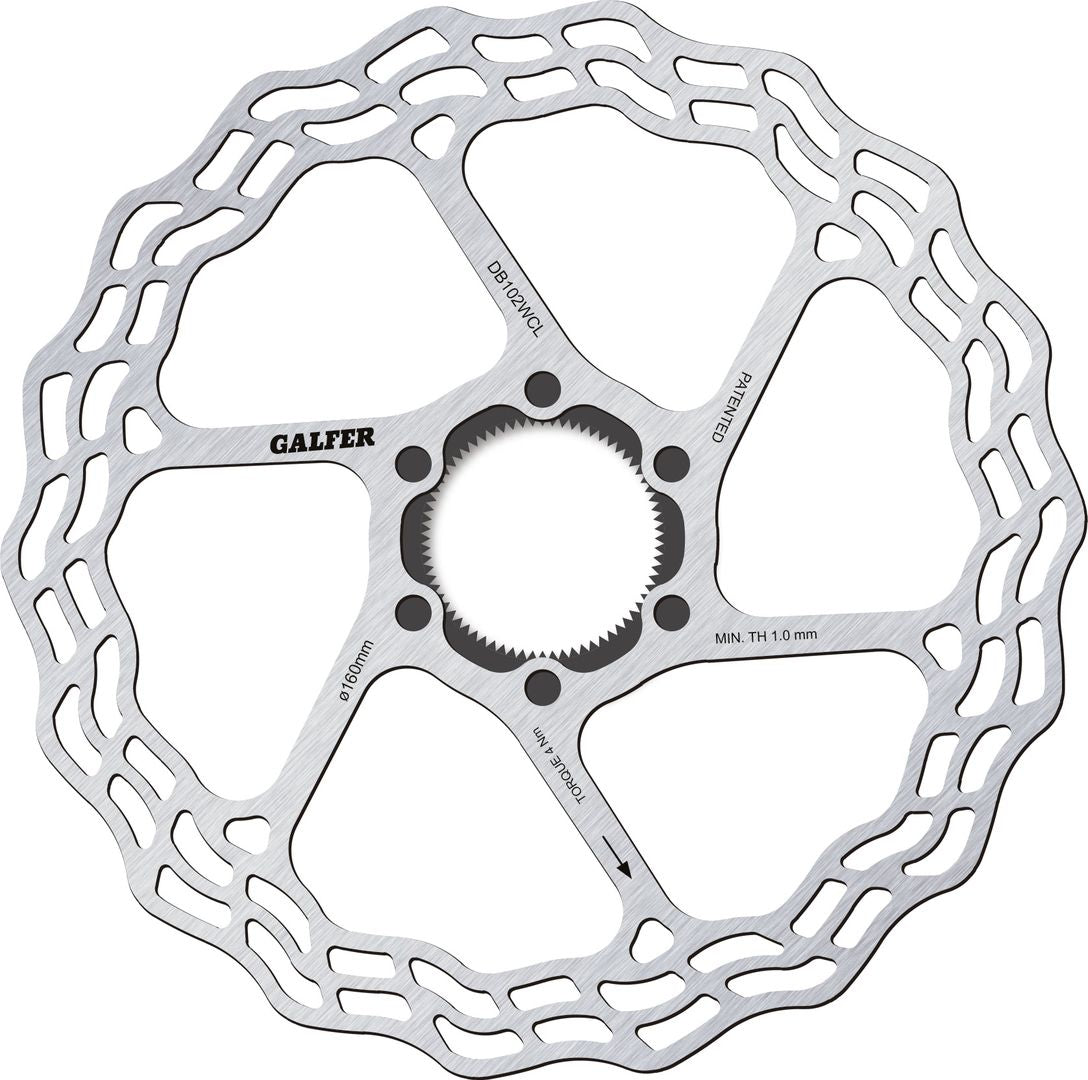 Galfer Fixed Disc Wave Centre‑Lock Brake Rotor 140/160 Options - Pedal Passion