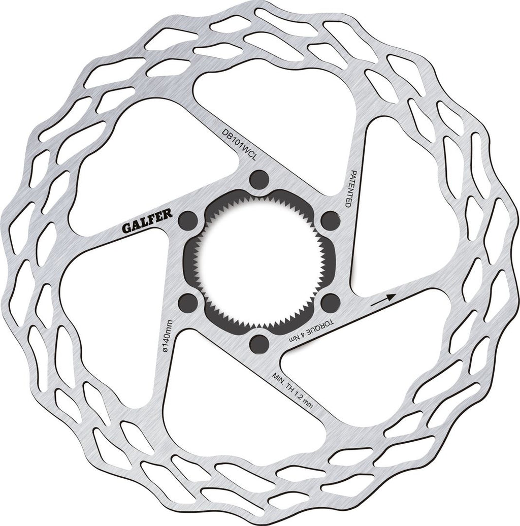 Galfer Fixed Disc Wave Centre‑Lock Brake Rotor 140/160 Options - Pedal Passion