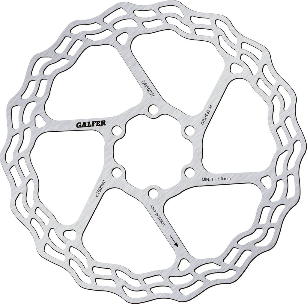 Galfer Fixed Disc Wave 6‑Bolt Brake Rotor 140/160 Options - Pedal Passion