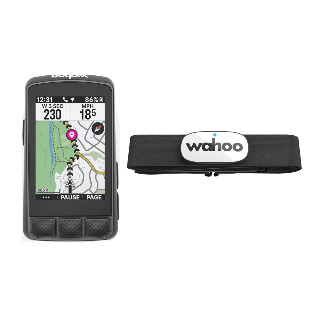 Wahoo ELEMNT BOLT 3.0 GPS Bike Computer + TRACKR Heart Rate Monitor Bundle - Pedal Passion