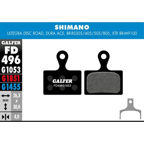FD496 Disc Brake Pads for Shimano Road & MTB 12‑Speed Systems - Pedal Passion