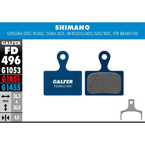 FD496 Disc Brake Pads for Shimano Road & MTB 12‑Speed Systems - Pedal Passion