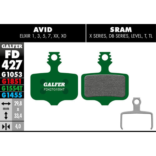 FD427 Disc Brake Pads for Avid & SRAM Hydraulic Brakes - Pedal Passion