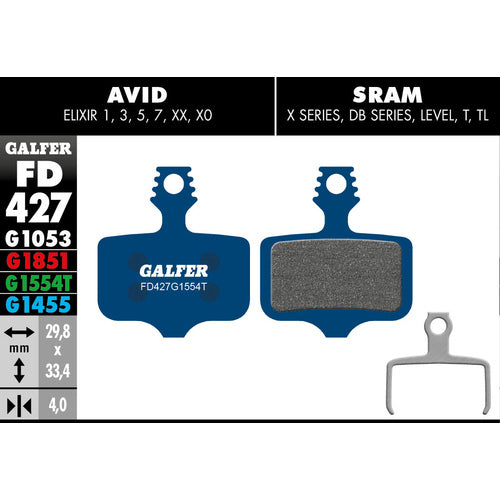 FD427 Disc Brake Pads for Avid & SRAM Hydraulic Brakes - Pedal Passion