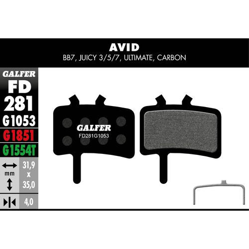FD281 Disc Brake Pads for Avid Juicy & BB7 Brakes - Pedal Passion