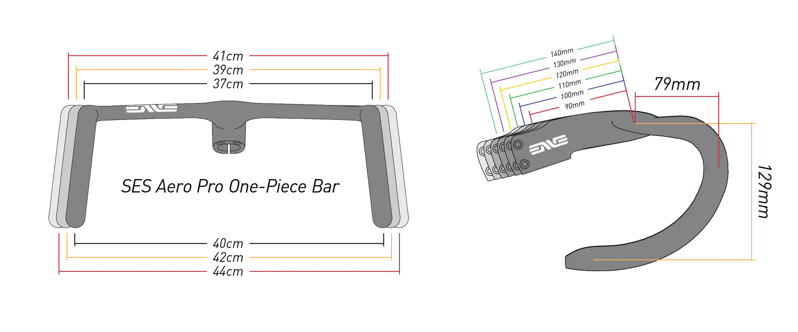 ENVE SES Aero Pro One‑Piece Handlebar Cockpit (various stem/width options) - Pedal Passion