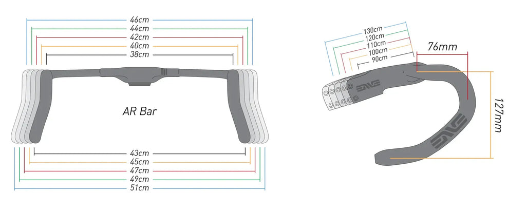 ENVE SES AR Custom One‑Piece IN‑Route Handlebar Cockpit (various stem/width options)
