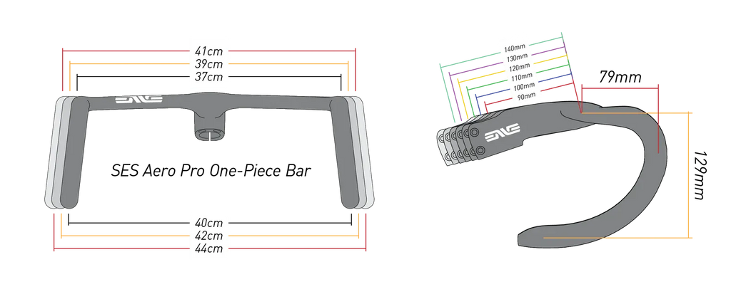 ENVE SES Aero Pro One‑Piece Handlebar Cockpit (various stem/width options) - Pedal Passion