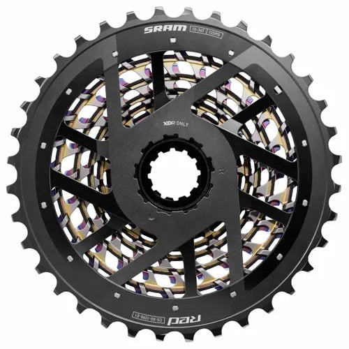 SRAM RED XG‑1290 E1 Rainbow Cassette – 12 Speed (10-28T, 10-30T, 10-33T, 10-36T options)