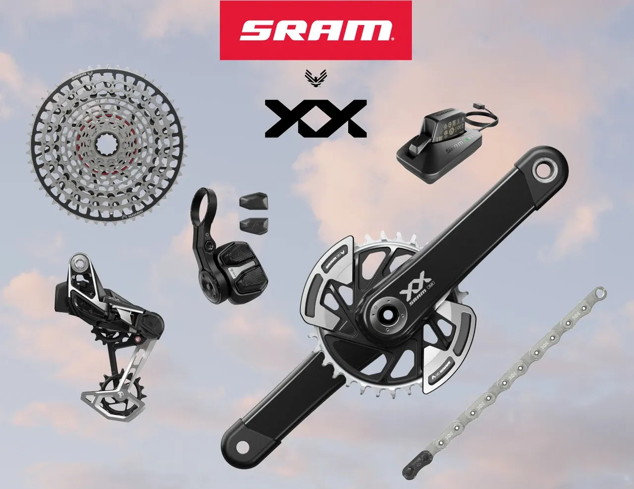 SRAM XX T‑Type Eagle Transmission AXS Groupset 165mm (10–52T)
