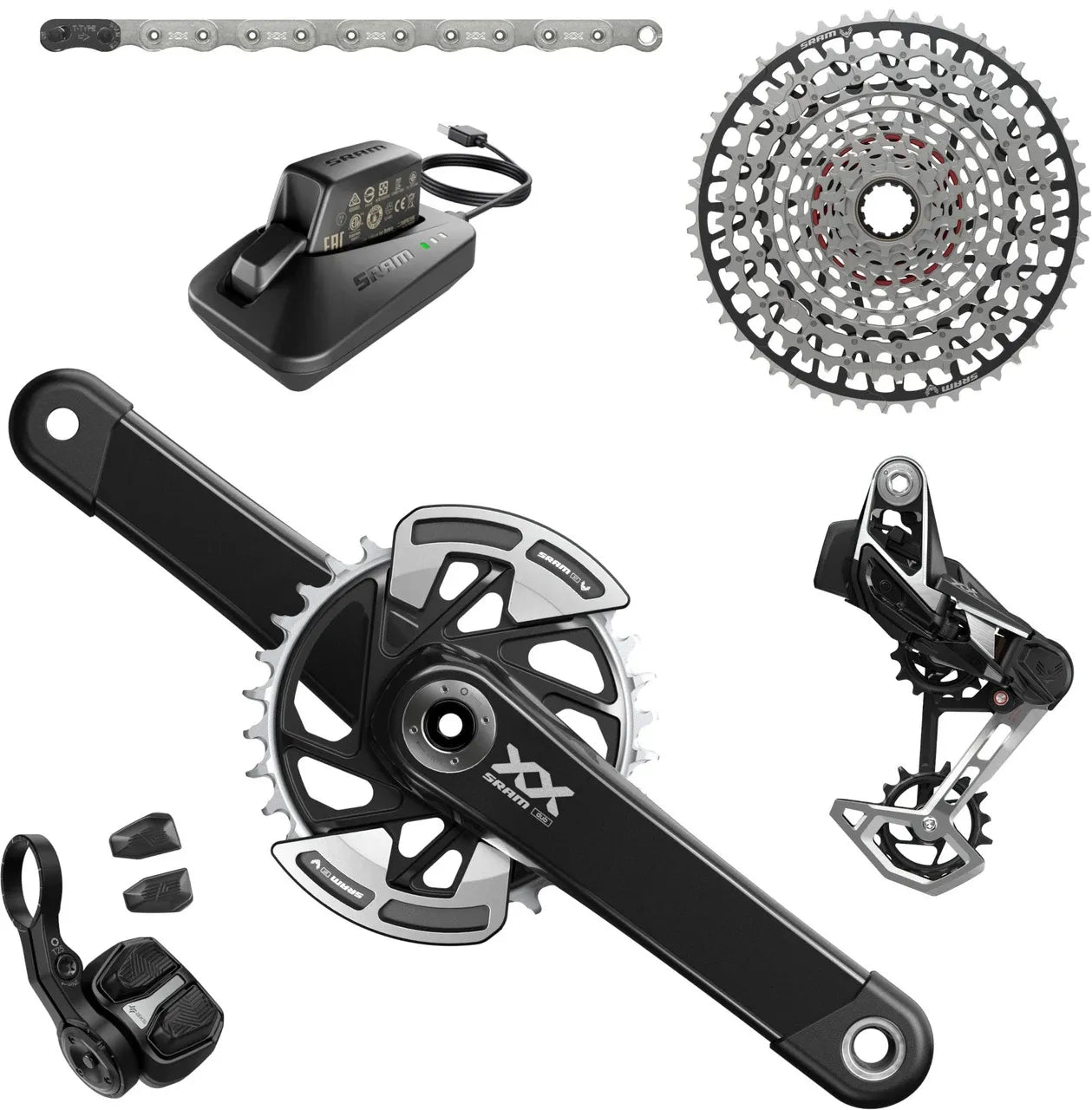 SRAM XX T‑Type Eagle Transmission AXS Groupset 165mm (10–52T)