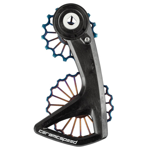 CeramicSpeed OSPW RS 3D‑Printed Hollow Titanium “Alt” – Oil Slick PVD (SRAM RED/Force AXS) - Pedal Passion