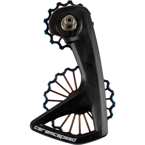 CeramicSpeed OSPW RS 3D‑Printed Hollow Titanium – Oil Slick PVD (Shimano RD‑9250 / RD‑8150) - Pedal Passion