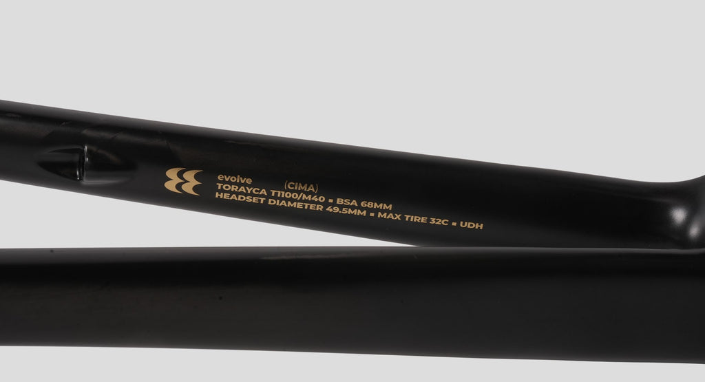 Evolve CIMA Carbon Road Frameset (Matte Carbon Gold)