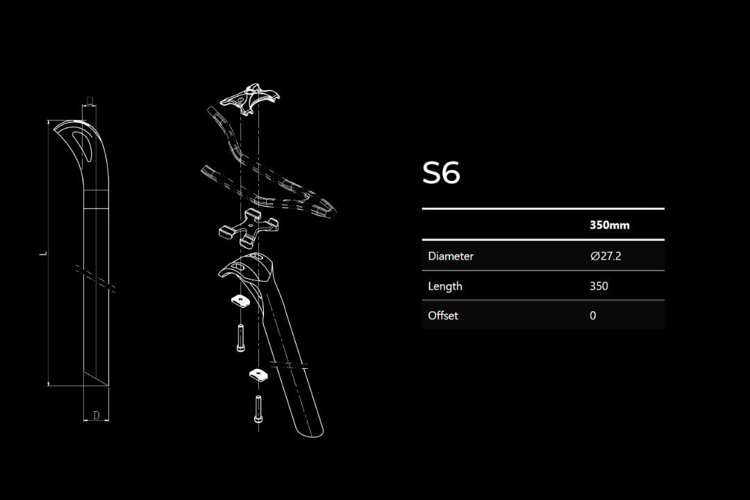 BLKTEC S6 Carbon Seatpost with Dyneema (27.2 or 31.6)