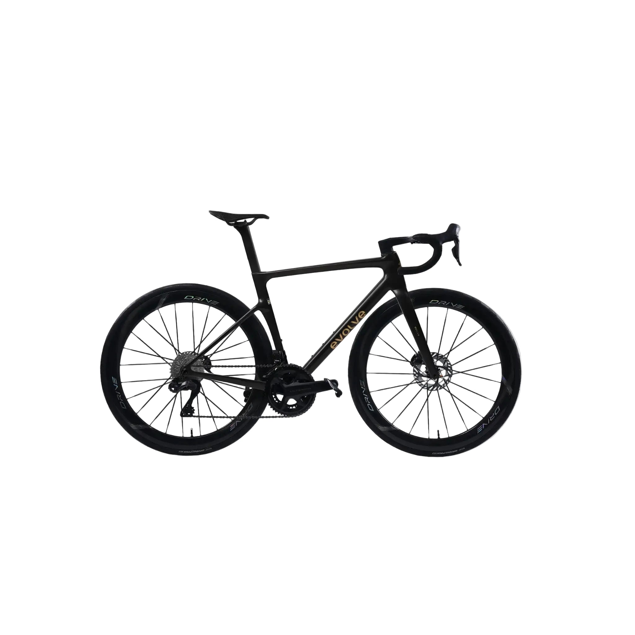 A black road bicycle with drop handlebars and disc brakes, shown in profile against a light gray background. The brand name 'SCORPA' is visible in gold lettering on the down tube.