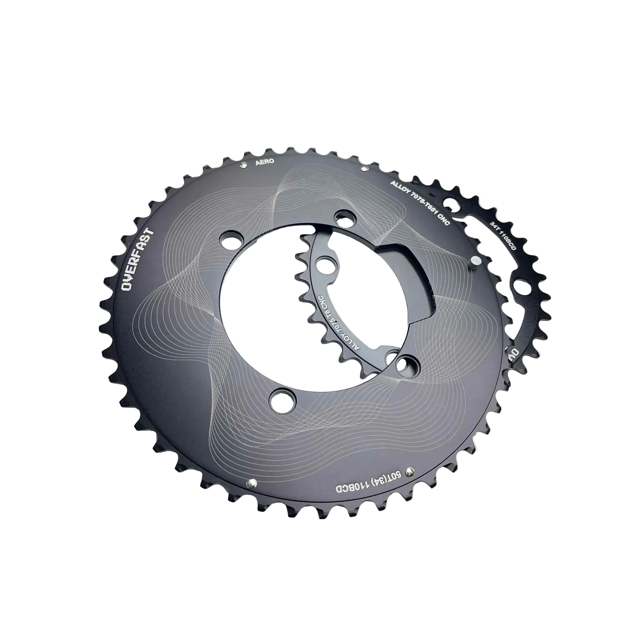 Overfast Aero Alloy Chainring 110BCD 4-Arm