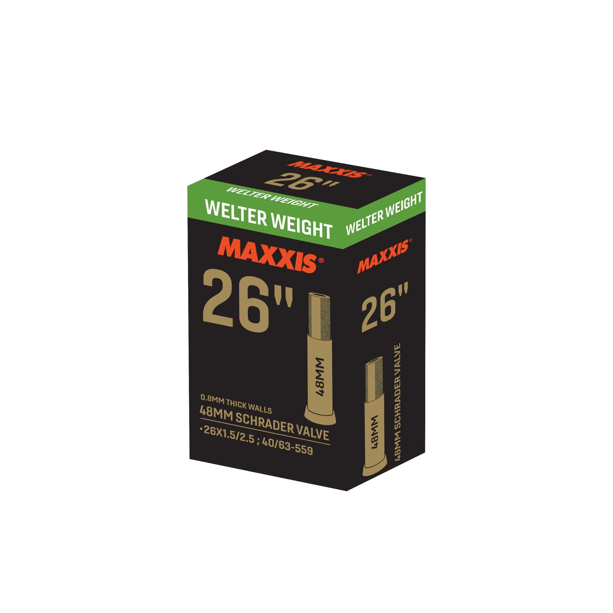 Maxxis Welter Weight Schrader Valve Tube 26 X 1.5/2.5 48MM