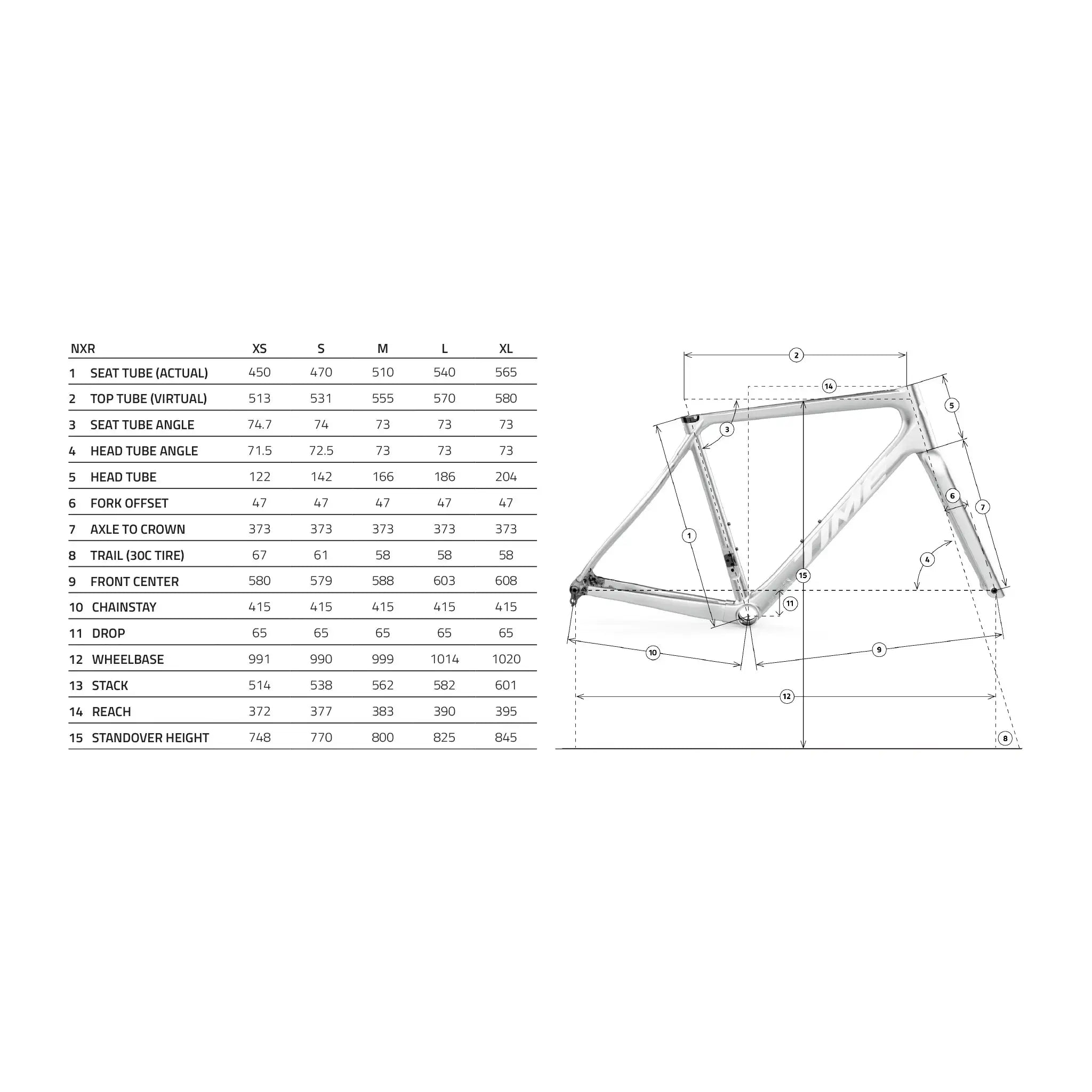TIME NXR Road Frameset (Ready to Paint)