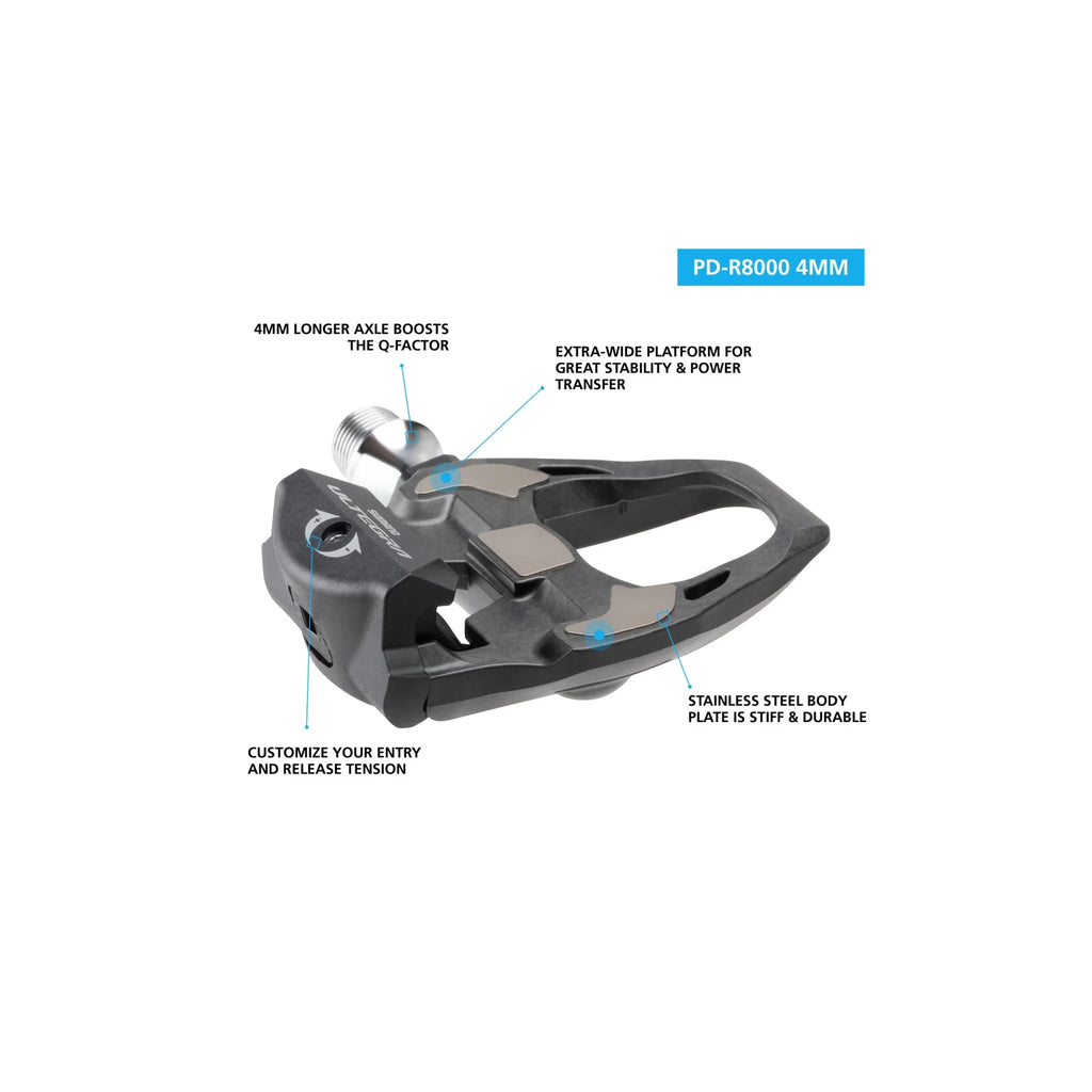 Shimano Ultegra PD-R8000 +4mm SPD-SL Road Pedals