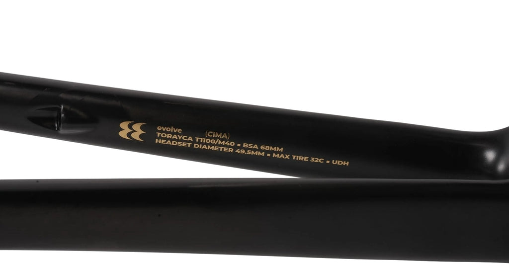 Evolve CIMA Frameset (Matte Carbon Gold) - Pedal Passion