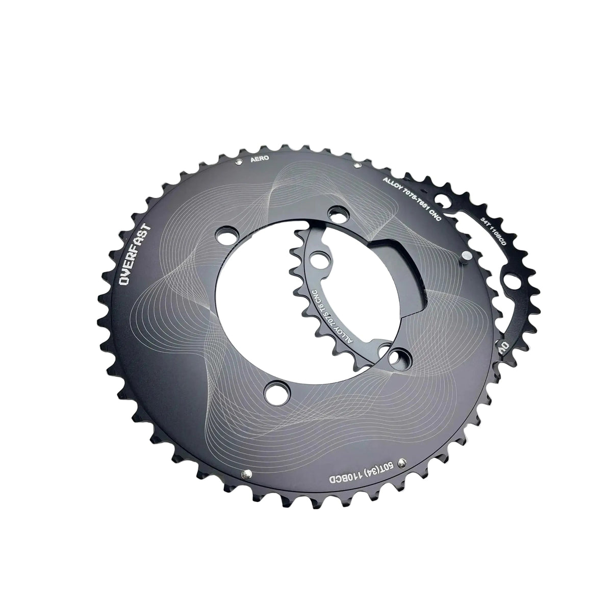 Overfast Aero Alloy Chainring 110BCD 4-Arm - Pedal Passion