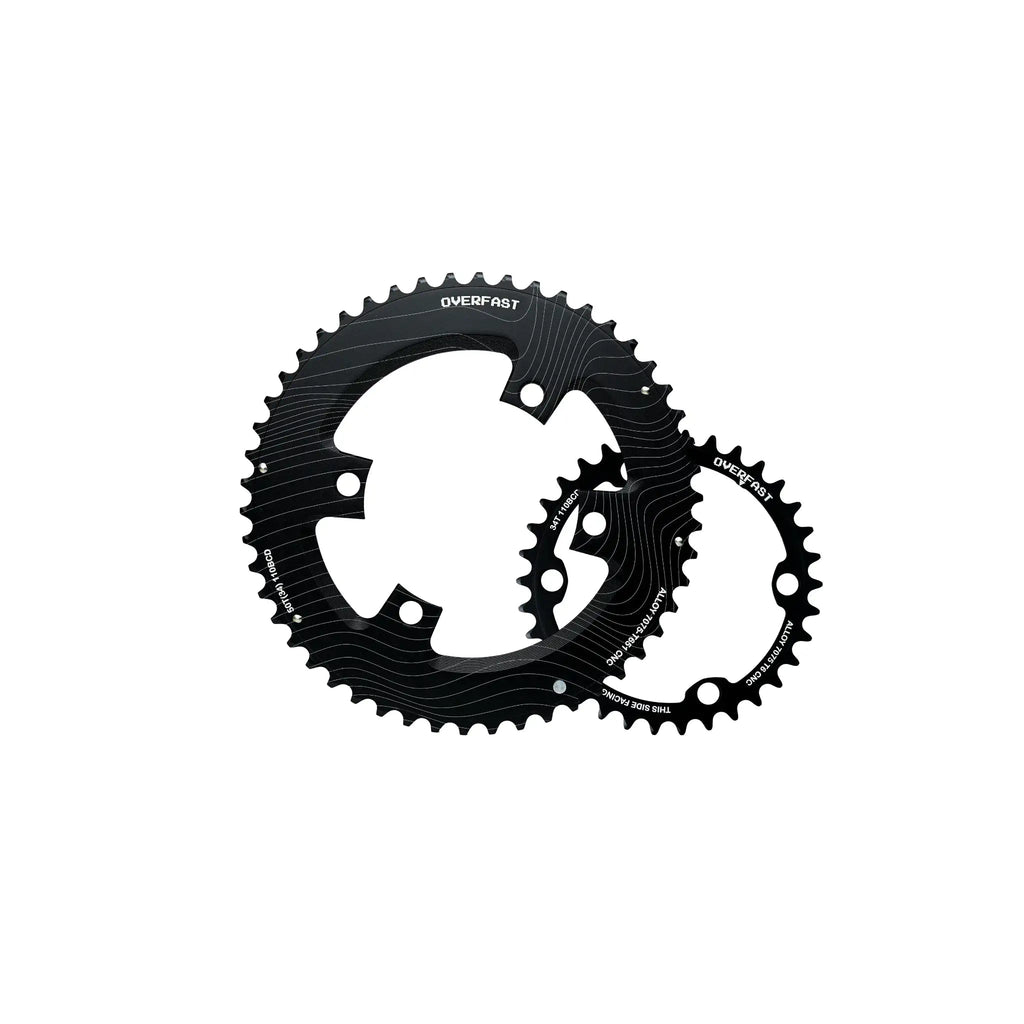 Overfast Lightweight Alloy Chainring 110BCD 4-Arm - Pedal Passion