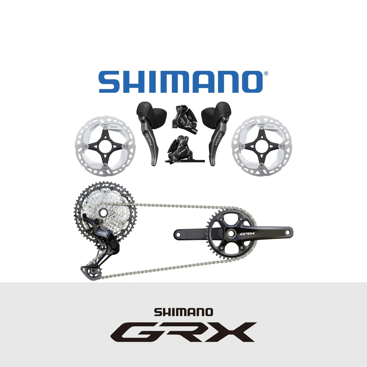 Shimano GRX RX827 Di2 Wireless 1x12 Gravel Groupset Builder - Pedal Passion