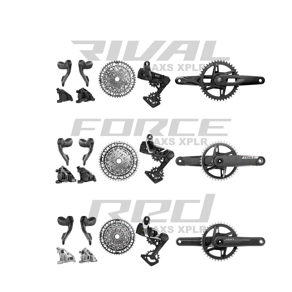 SRAM AXS XPLR E1 Mix & Match 1x13 Gravel Groupset Configurator - Pedal Passion